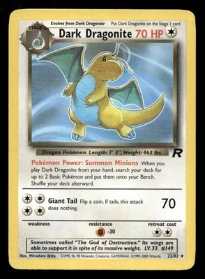 Dark Dragonite 22/82 Team Rocket Unlimited LP Pokemon