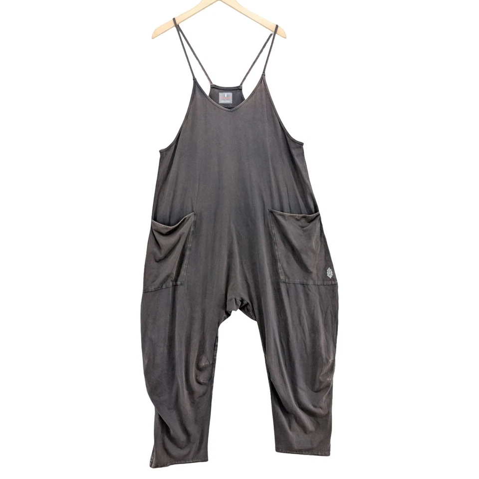 Mono Free People FP Hot Shot para mujer gris holgado bolsillos de gran tamaño talla L Foto 3 de 4