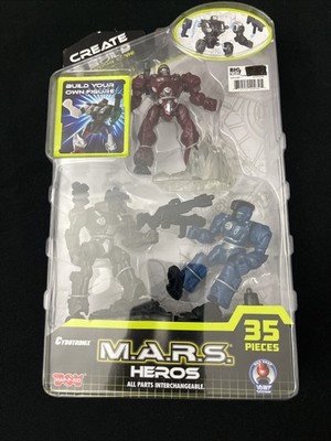HapPKid Cybotronix MARS Heros Build YourOwn Figure Dark Beat Martian Blaster New