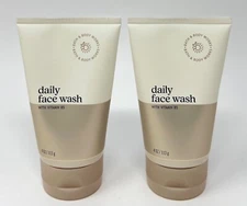 2 BATH & BODY WORKS DAILY FACE WASH FACIAL CLEANSER VITAMIN B5 4 OZ LIGHT SCENT