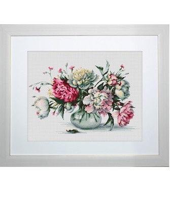 New Luca-S Cross Stitch kit B2263 Peonies