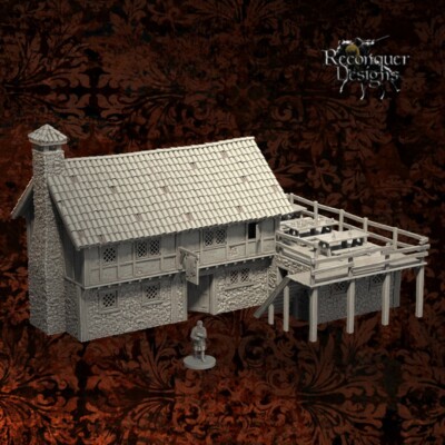 Reconquer Designs Miniatures Medieval Inn Playable Interior Terrain Scenery 28mm