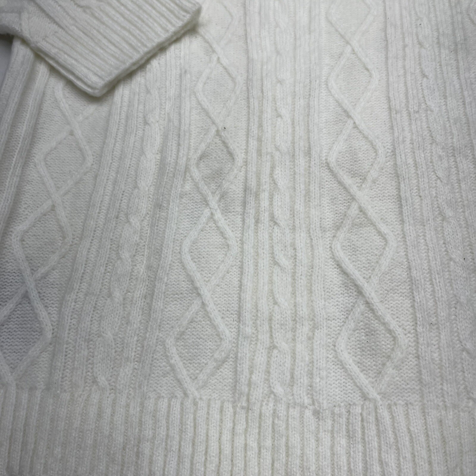 Sanctuary White Cozy Cable Knit Cardigan Women’s XL New Defects