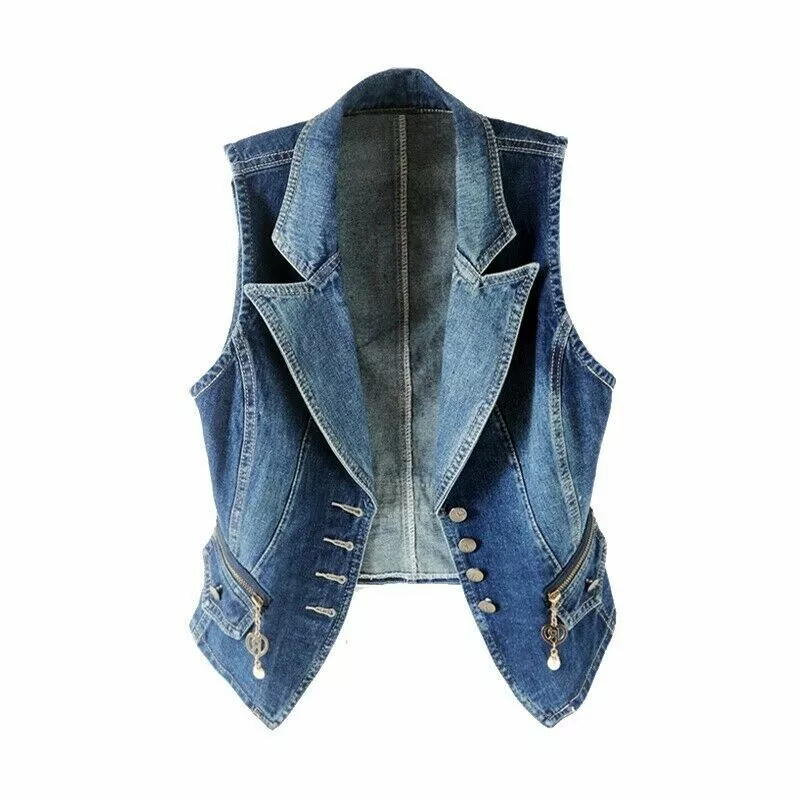 Gilet jeans femme sale