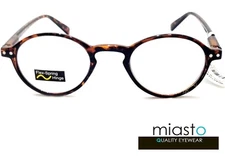 NWT$39.99 MIASTO RETRO ROUND KEYHOLE PREPPY READER VINTAGE READING SPECS GLASSES
