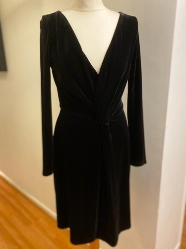 BiBa Dress Grande Velvet Black V-Neck 