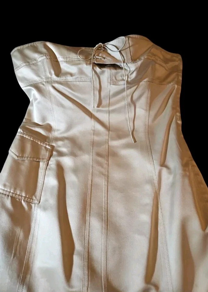 80's Richard Tyler Couture Silk Corset DRESS Formal Cocktail Evening Sz.10  - Image 3 of 4