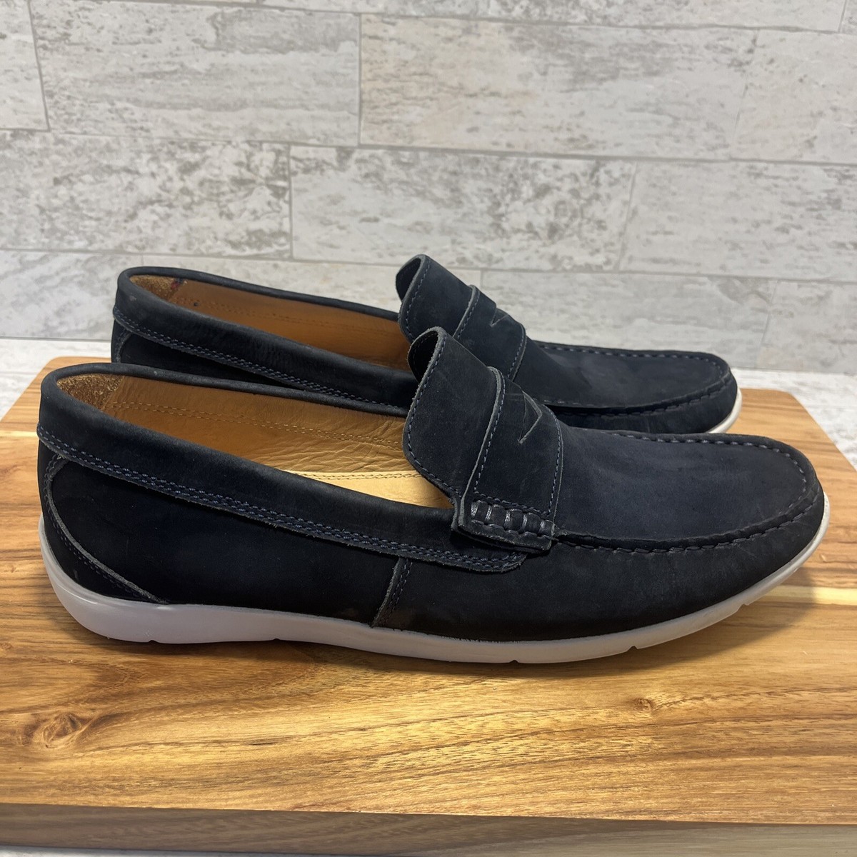 Mercanti Fiorentini Relax Men Blue Suede Driving Loafers Size 13M Travel Comfort Mercanti Fiorentini 7882 Moc Toe Driving Loafer - Free  main image 3