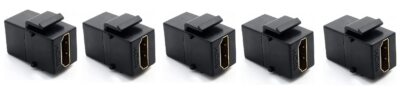 RiteAV HD 2.0 Black Keystone Adapter Coupler Female-Female (5 Pack)