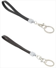 Genuine leather wristlets Key Chain, Key fob black, brown 