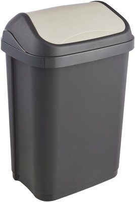 keeeper Waste Swing Lid, PP, GraphiteCream, 10 Litre for 7-7 L bin Bags