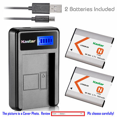 NP-BN1 BC-CSN Battery or LCD Charger for Sony Cyber-shot DSC-QX30 T99 T110 TF1