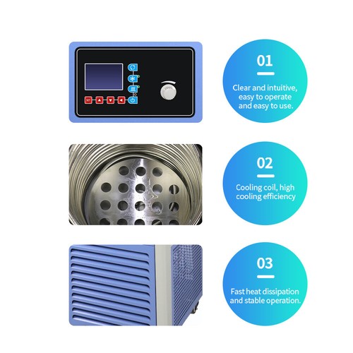 5L -80~98°C Lab Low Temperature Thermostatic Oil Bath Chiller Heater Circulator - Picture 8 of 15