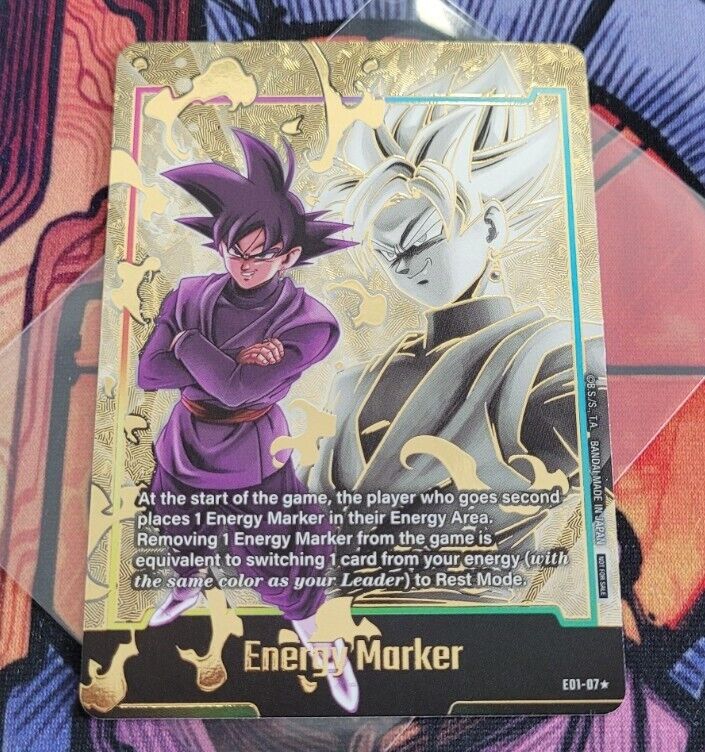 Goku Black Rose Energy Marker Promo Prize Gold E01-07 Dragon Goku Black Rose Energy Marker Promo Prize Gold E01-07 Dragon