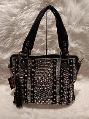 HANDBAG EXPRESS BLACK DAZZLING BLING RHINESTONE SHOULDER BAG 