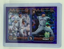 2024 Topps Update #US82 Tyler Jay Dedniel Nunez Mets RC Combo Purple Foil /799