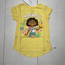 Disney Encanto Yellow Graphic Print T-Shirt Girls Size 5 NEW