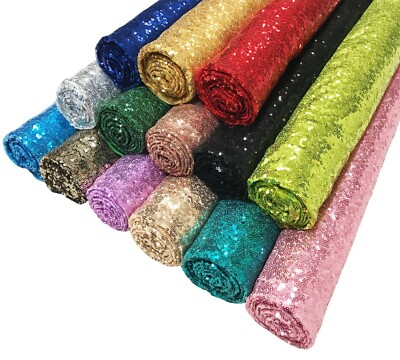 Paillettenstoff funkelnd glänzend 3 mm Hochzeitskleid Tuch Bling Material - 130 cm breit