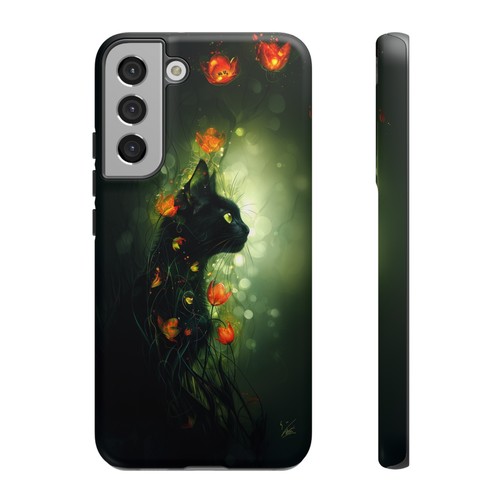 Cat Green Forest Flower Vines Phone Case for iPhone, Samsung Galaxy, Pixel - 第 150/175 張圖片