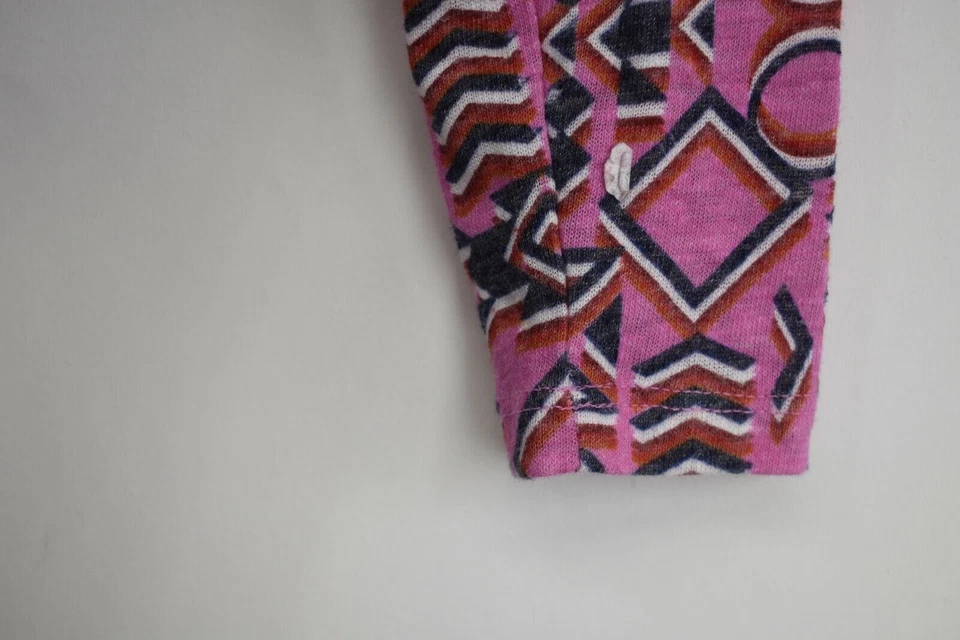 LuLaRoe Womens Pink Overall Print Open Front Long Sleeve Cardigan Size Large - Image 3 of 4