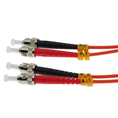 1m ST/UPC-ST/UPC OM1 Multimode Duplex OFNR 2.0mm Fiber Optic Patch Cable