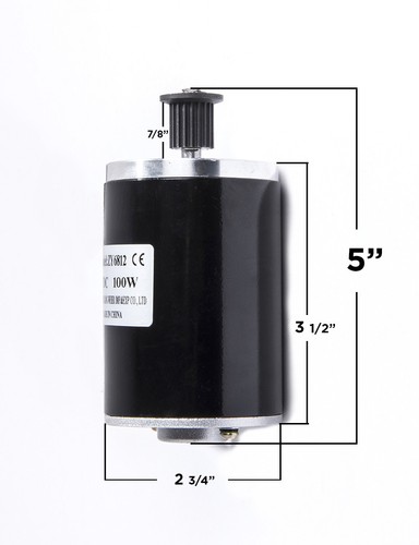 Electric DC Motor for Razor Scooter Belt Pulley 3M E100 E125 100W 24V ZY6812 - Picture 2 of 4