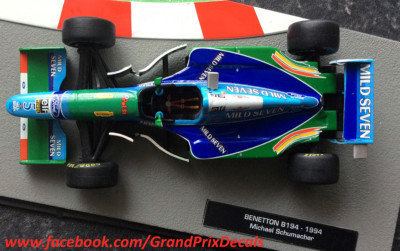 Formula 1 car collection Benetton B194 MILD SEVEN water slide 1994