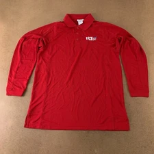 IST LLC WearGuard Men's Size Medium Red Embroidered Performance Long-Sleeve Polo
