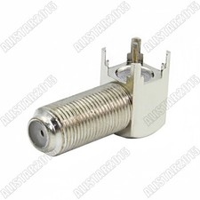 F-Type Jack Female Thru Hole Right Angle PCB Mount Long Version RF Connector New
