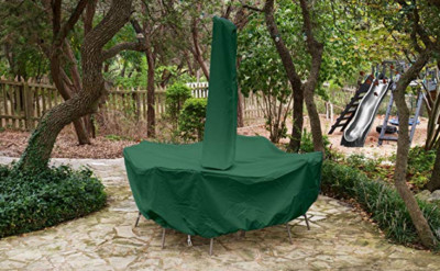 Dining Set Cover with Umbrella Hole Forrest Green 140 L x 80 W x 36  Koverroos
