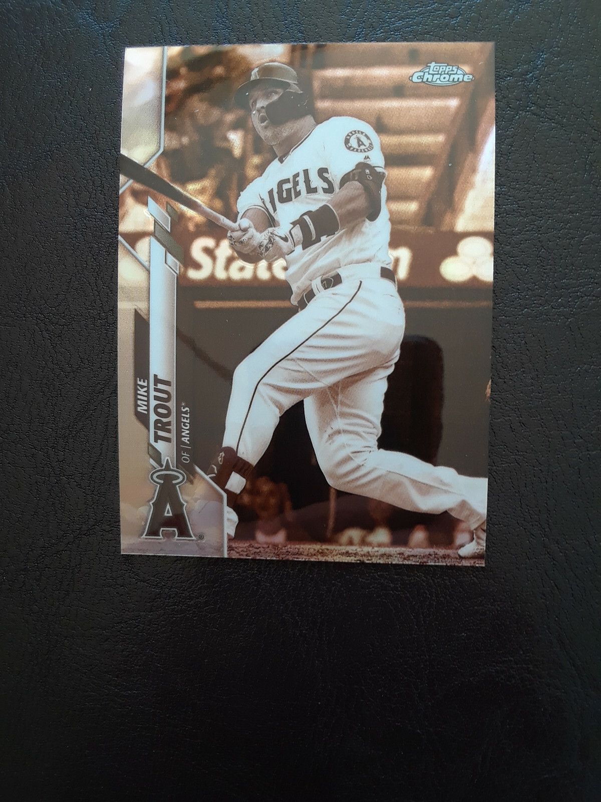 2020 Topps Chrome Mike Trout Sepia Refractor #1 Mint Angels