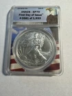 SP70 2020-West Point Silver Eagle First Day Of Issue ANACS Eagle And Flag Holder