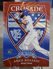 Amed Rosario 2018 Chronicles Crusade Ruby Wave Prizm /199 Rookie #23 Mets RC