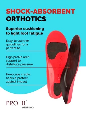 PRO 11 WELLBEING Pro11 PREMIUM PRO PRESCRIPTION LEVEL Foot Orthotic Insoles