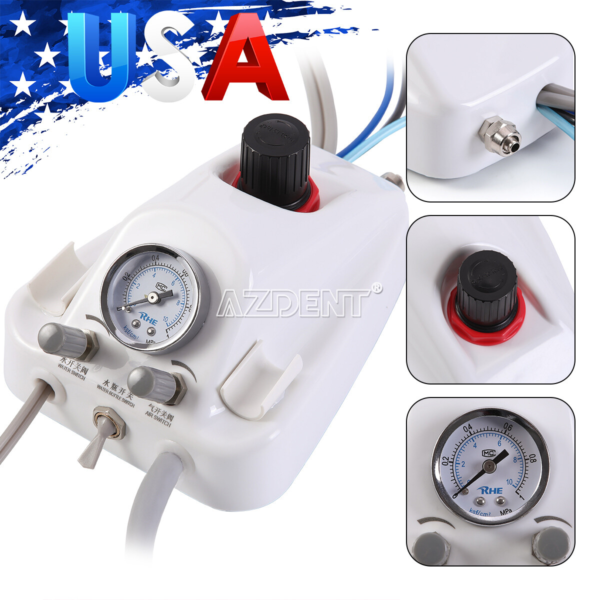 Simple 2/4 Hole Portable Dental Turbine Unit Work With Air