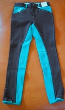 Reithose Kinder Gr. 140 Kinderreithose braun und türkis USG Modell Mia nagel neu