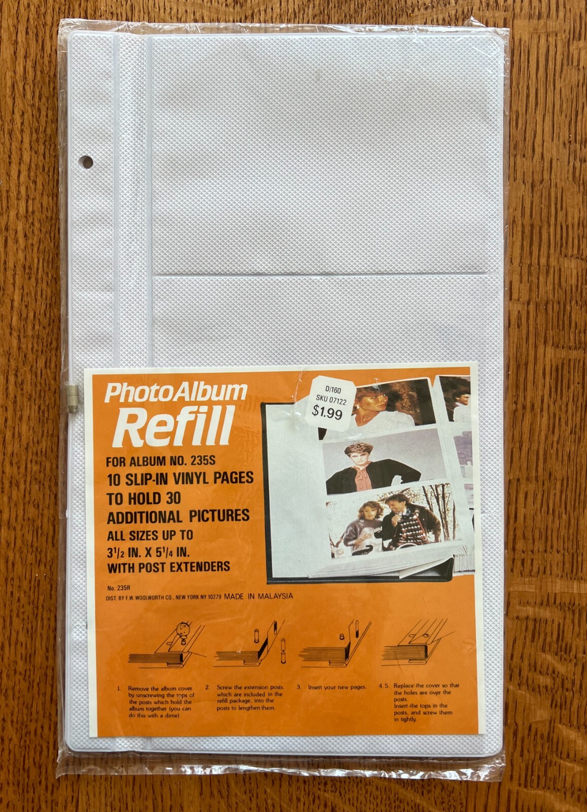 Photo Album Refill Pack 10 Slipin Pages 30 Photos 3.5 x 5 Post