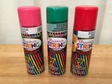 AMSCAN Assorted Colors Pink, Green, Red Party STREAMER STRING 3 oz. Can