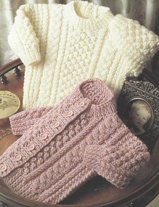 cardigan aran knitting pattern sweater boys baby