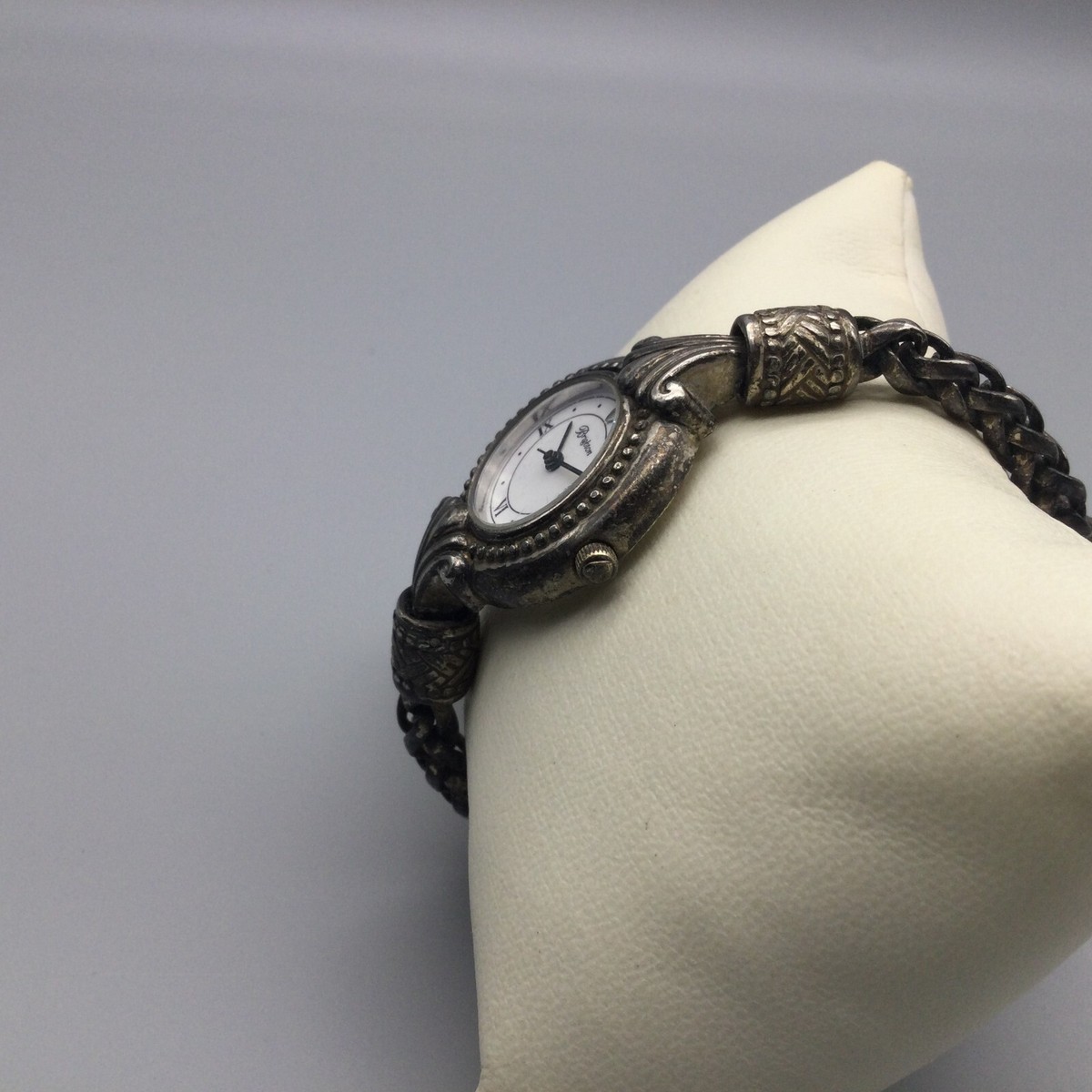 Brighton Calgary Watch Women 30mm Silver Tone White Dial New 