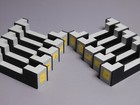 450+ Legos (1 lb 11 oz) makes 18 Piece PUZZLE Burr MADE FROM Gray LEGOs w/ info — photo 4