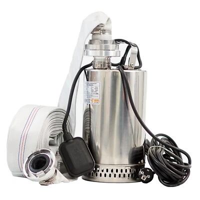 IBO Profi Edelstahl Tauchpumpe Industriepumpe Schmutzwasserpumpe 0,75kW 220L/min 18m