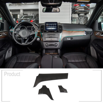 ABS Carbon Fiber Central Console Dashboard Trim Cover For Benz GLE GLS 2013-2019