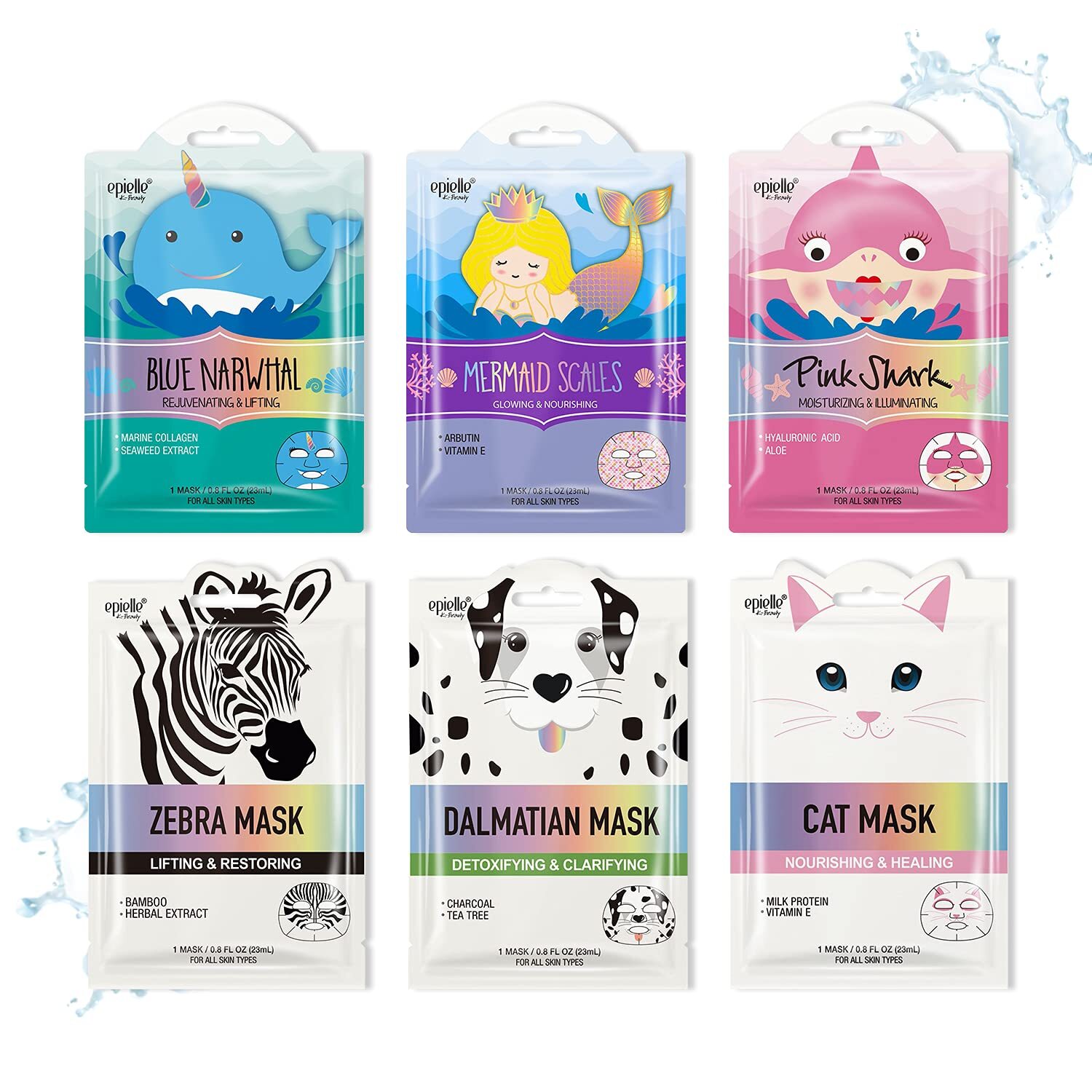 Animal Character Sheet Masks | Korean Beauty Masks for All Skin Types | Assor...