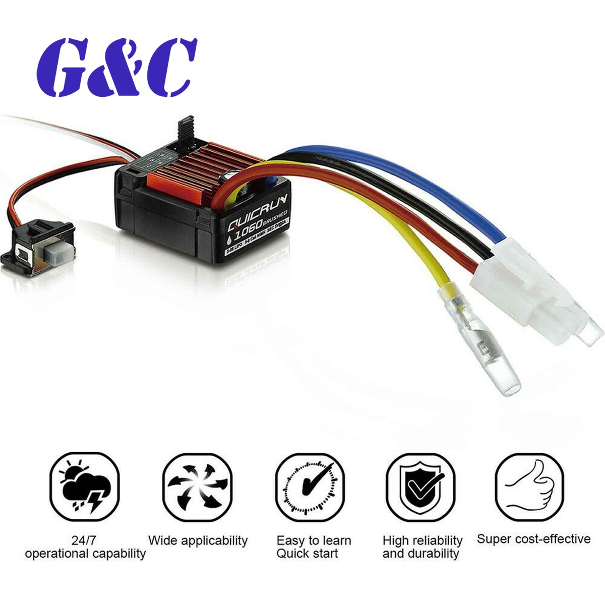 Hobbywing QuicRun 80A/60A Waterproof Brushed ESC W/ Program Card