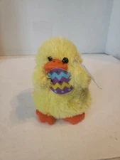Easter plush duck good for baskets with tag Miniature 