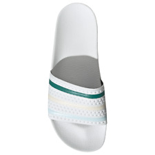 Acera Ventana mundial Recordar adidas Originals Adilette Slides/ Sandals White Green Sz 11 - Bb0124 for  sale online | eBay