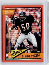 2018 CLASSICS TIMELESS TRIBUTES ORANGE #112 - MIKE SINGLETARY #ED 10/25