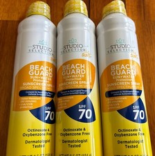 3x Studio Selection SPF 70 Beach Guard Sun  Water Protection 6.5 Oz.
