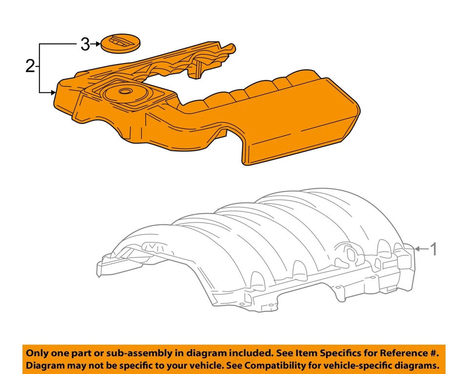 Cadillac Escalade 2015-2019 cubierta de motor plateada con emblema nuevo GM # 12669503 Foto 2 de 3